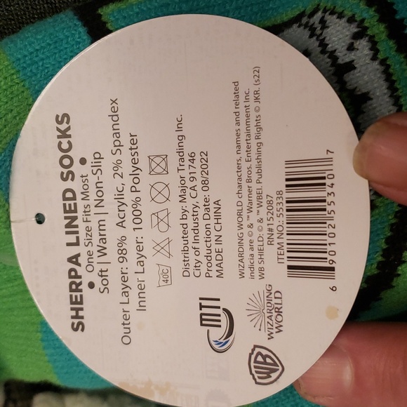 Harry Potter Sherpa lined socks 4 pair - Picture 3 of 3